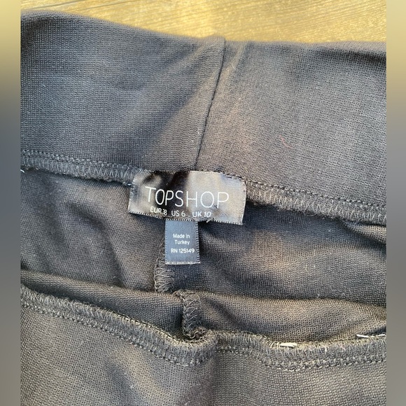 Topshop LACE UP SIDE SLIM Leggings in Black PANTS US 6 - Picture 5 of 6